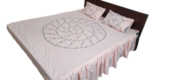 Embroidered Bedsheet King Size - Image 4