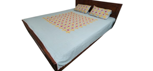 Embroidered Bedsheet King Size - Image 3