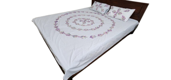 Embroidered Bedsheet King Size - Image 2